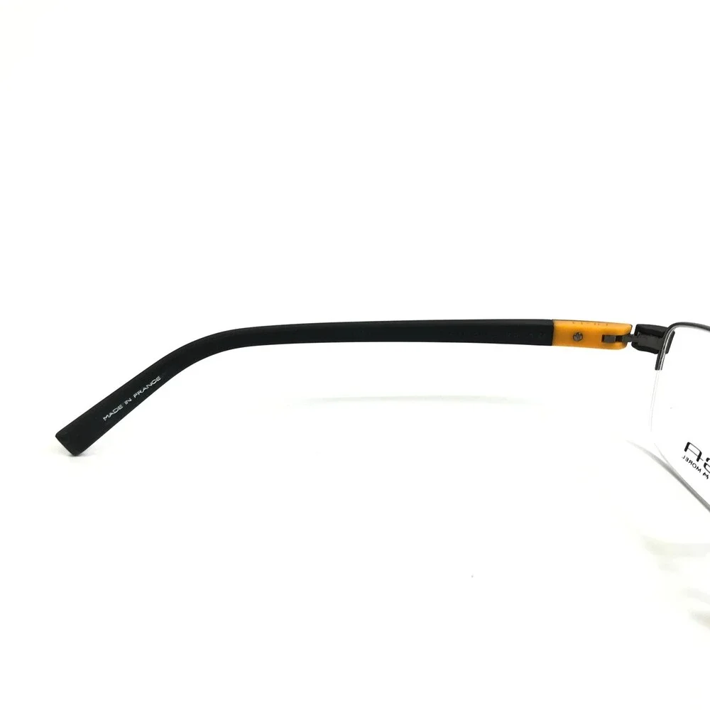 OGA by Morel Eyeglasses Frames 10011O GN19 Gunmetal Square Half Rim 56-17-145